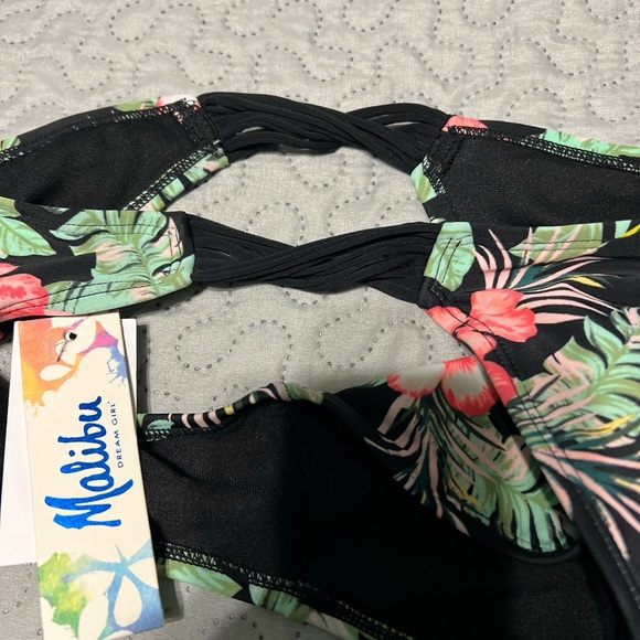 Malibu Floral Hawaiian Bikini Bottoms Swimsuit Bathing Suit summer swimwear new - Picture 6 of 7